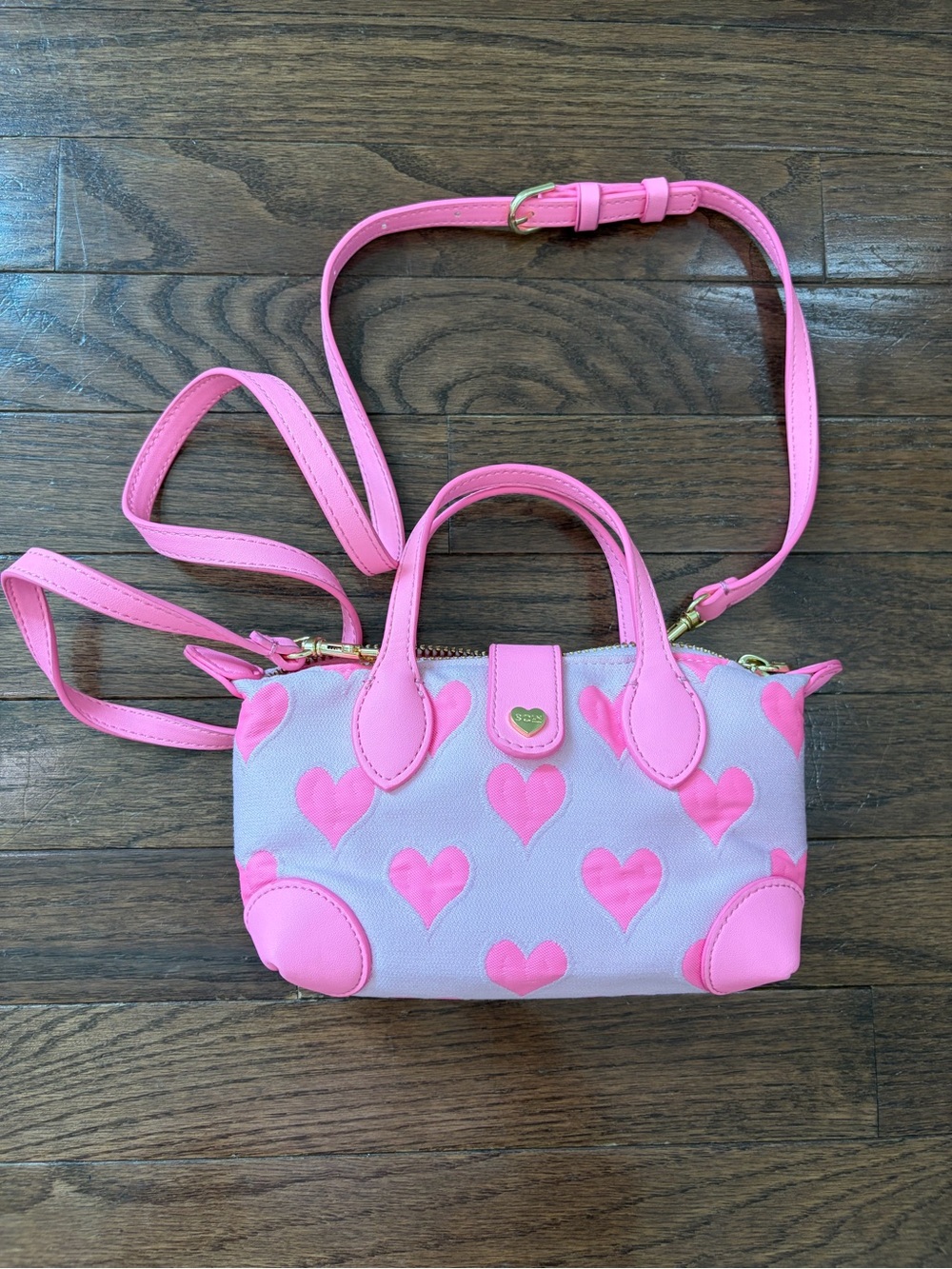 Stoney Clover Lane Pouchette Crossbody Bag - Flamingos & Bubblegum Color - Picture 10 of 14
